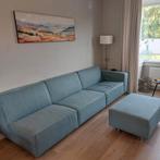 IJsblauwe elementenbank +hocker  Eijerkamp, Huis en Inrichting, Ophalen, Gebruikt