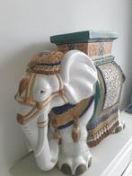 Grote Keramische Hollywood Regency Olifant, Huis en Inrichting, Ophalen, Zo goed als nieuw