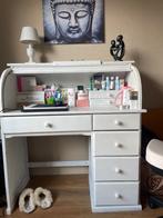 Witte houten secretaire, kinderbureau, dressoir, 5 lades,, Ophalen, Gebruikt