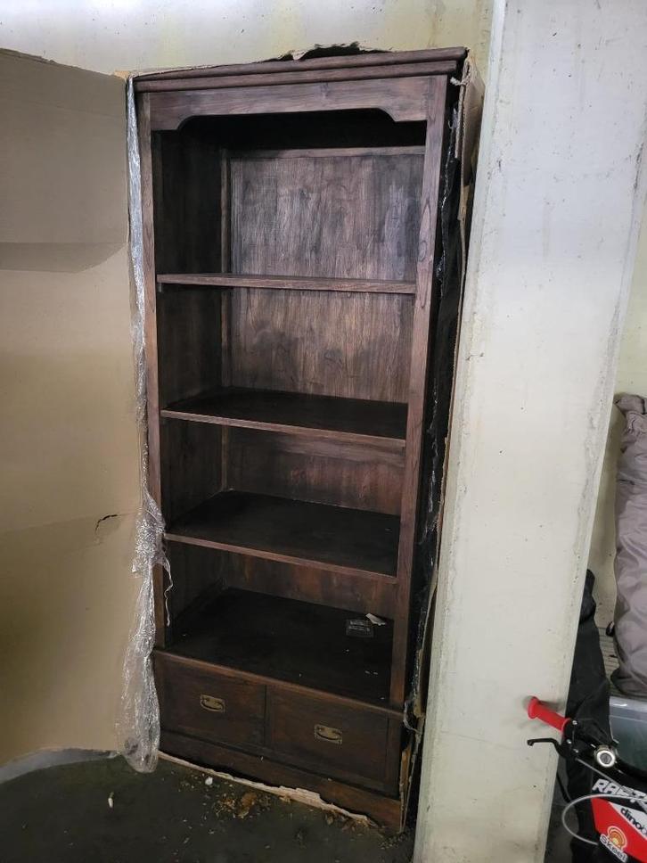 Mooie massief houten kast – handgemaakt in Indonesië, Antiek en Kunst, Antiek | Meubels | Kasten, Ophalen of Verzenden
