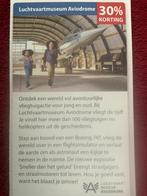 Luchtvaartmuseum Aviodrome Lelystad Voordeelbon, Tickets en Kaartjes, Drie personen of meer, Museumbon