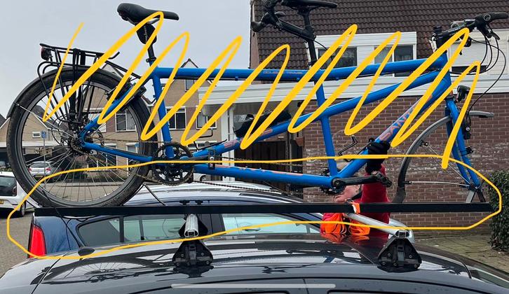 Tandemdrager voor op dak, Fietsen en Brommers, Fietsen | Tandems, Ophalen