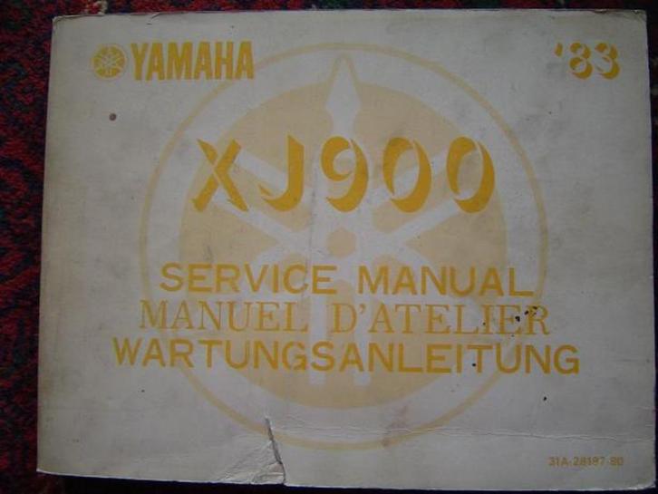 Yamaha XJ900 1983 motorcycle service manual anleitung, Motoren, Handleidingen en Instructieboekjes, Yamaha, Ophalen of Verzenden
