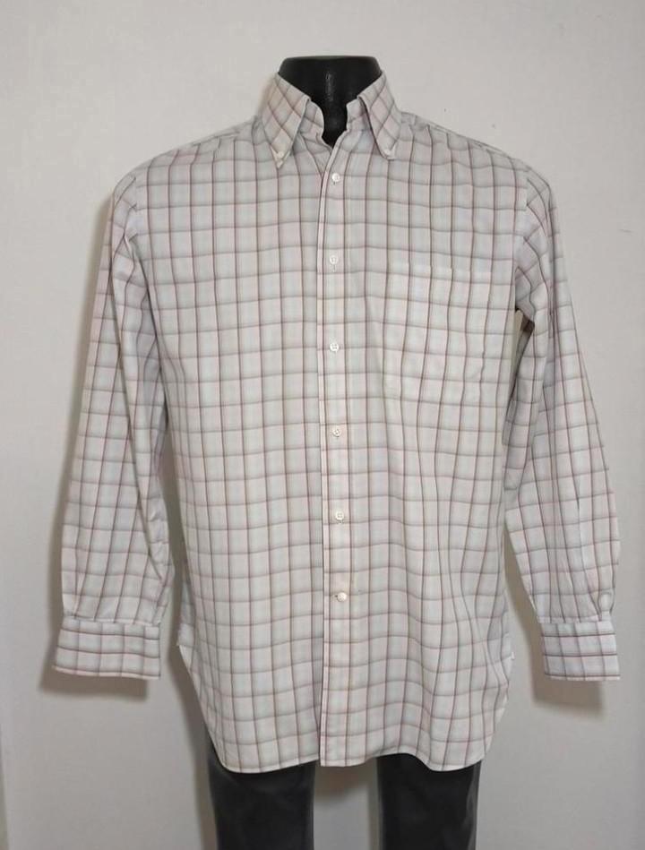 Geruit -rossini regular- designer overhemd Ermengildo Zegna, Kleding | Heren, Overhemden, Zo goed als nieuw, Halswijdte 39/40 (M)