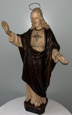 Antiek Jezus Christus Beeld; Heilig Hart, Ophalen of Verzenden