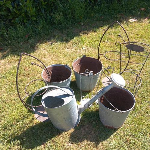 Brocante doorleefde tuindecoratie. €25,--, Antiek en Kunst, Curiosa en Brocante, Ophalen