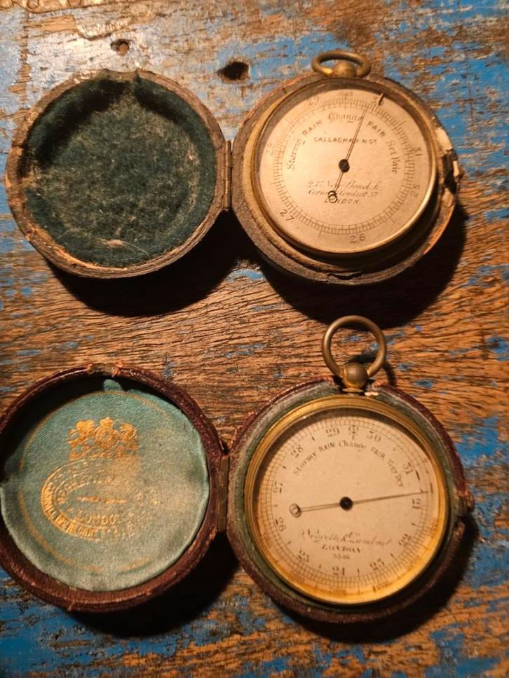 Antieke zakbarometers, ca. 1900/20, Antiek en Kunst, Antiek | Gereedschap en Instrumenten, Ophalen of Verzenden