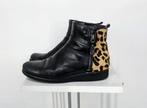 Roberto d'Angelo Enkellaarsjes - Zwart/Luipaard, Kleding | Dames, Geen idee, Zwart, Lage of Enkellaarzen, Ophalen of Verzenden