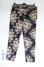 Zwart gebloemde broek maat 42 van H&M, H&M, Zwart, Maat 42/44 (L), Ophalen of Verzenden