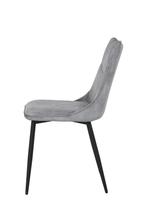 Partij van 26 zilvergrijze velvet stoelen, Niet ingevuld, Nieuw, Metaal, Grijs