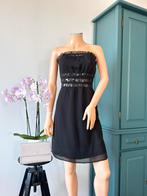 MONTEGO jurk maat 36 - zwart - strapless - rushes - sequins, Zwart, Ophalen of Verzenden, Zo goed als nieuw, Montego