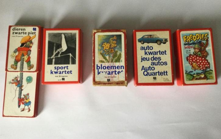 Superleuke retro kwartetspellen jaren 50 en 60, Antiek en Kunst, Antiek | Speelgoed, Ophalen of Verzenden