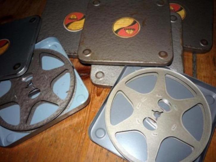 8mm film Posso metalen 60 mtr Spoeltjes - jaren 50, Audio, Tv en Foto, Filmrollen, 8mm film, Ophalen of Verzenden