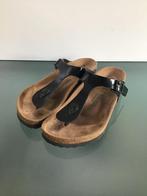 GRATIS VERZENDEN BIRKENSTOCK leuke zwarte slippers 39, Slippers, Verzenden, Zwart, Zo goed als nieuw