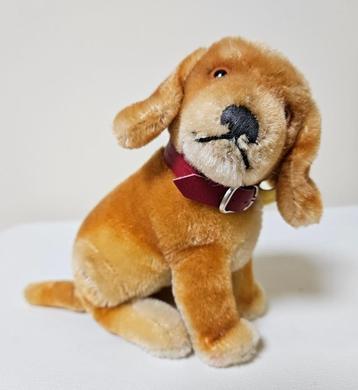 Steiff Bazi teckel tekkel zittend hond hondje jaren 60 