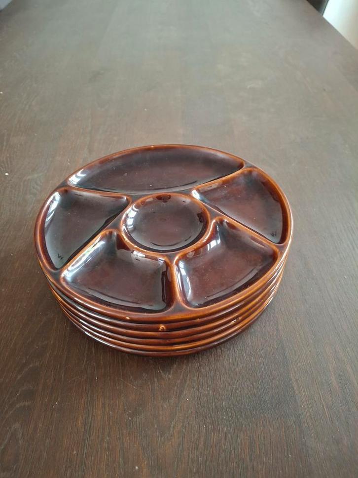 Vintage gourmet borden, Huis en Inrichting, Keuken | Servies, Gebruikt, Bord(en), Overige stijlen, Ophalen