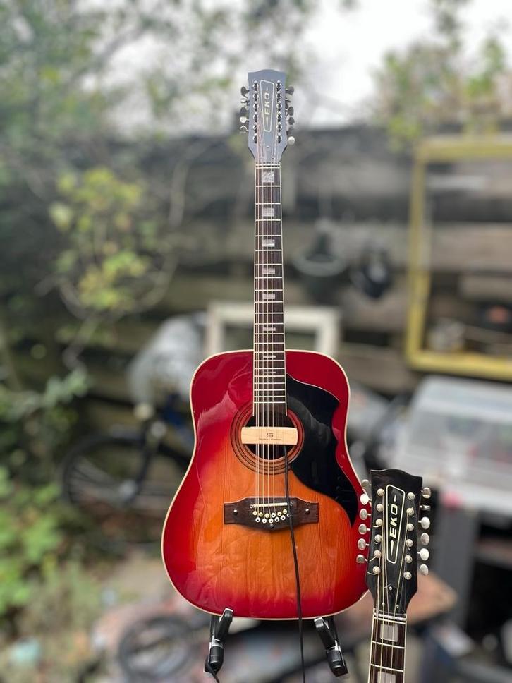 EKO 12-snarige Akoestische Gitaar met Element, Muziek en Instrumenten, Snaarinstrumenten | Gitaren | Akoestisch, Gebruikt, Western- of Steelstringgitaar