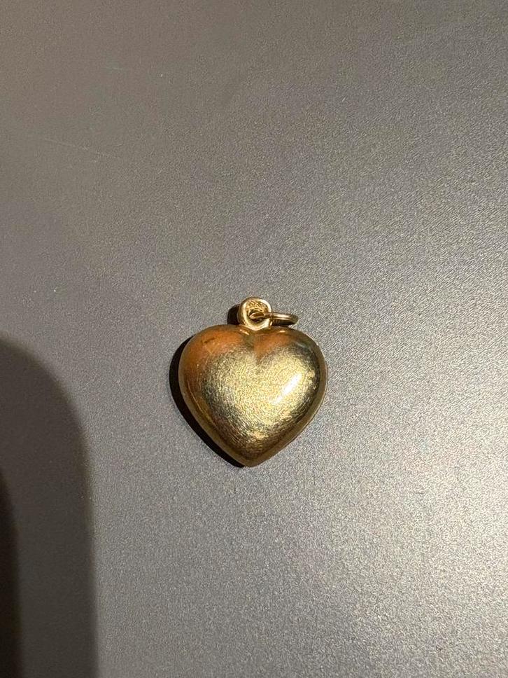 14 karaat gouden hart hanger – 0,69 g – gestempeld 585, gold, Sieraden, Tassen en Uiterlijk, Kettinghangers, Zo goed als nieuw