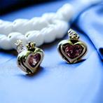 Echte zilveren oorbellen hart met kroontje, Nieuw, Ophalen of Verzenden
