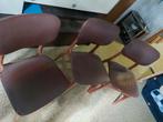 Retro bruine houten stoelen, Ophalen, Huis en Inrichting