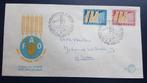 FDC E55 anti-honger uit 1963, Postzegels en Munten, Postzegels | Eerstedagenveloppen, Nederland, Beschreven, Ophalen of Verzenden
