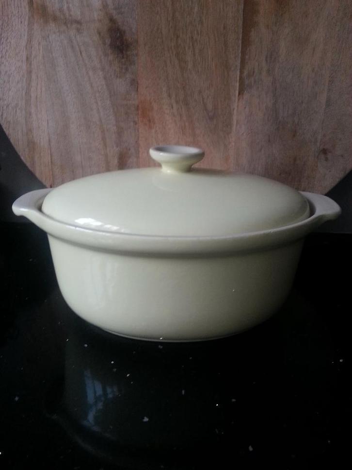 De Sphinx patébak jaren 50 pastelgeel licht beboterd, Verzamelen, Retro, Huis en Inrichting, Ophalen of Verzenden