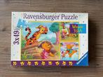 Winnie the Pooh puzzel-  3x 49 stukjes- Disney- Ravensburger, Ophalen of Verzenden, 10 tot 50 stukjes, Zo goed als nieuw