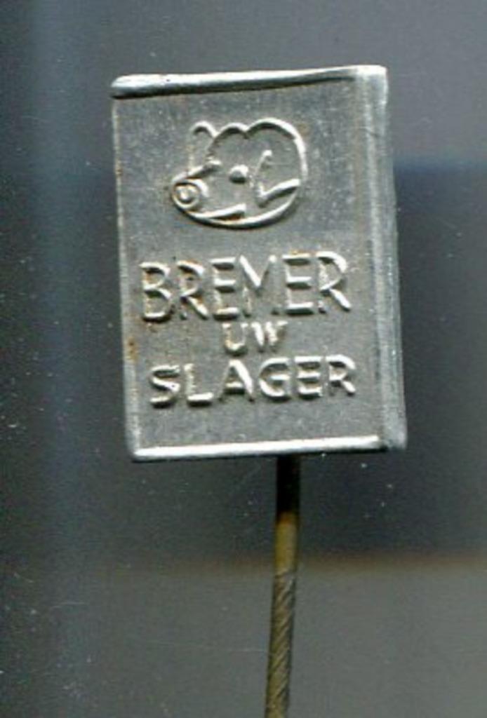 Bremer UW slager zilverkleurig speldje ( U_090 ), Verzamelen, Speldjes, Pins en Buttons, Nieuw, Speldje of Pin, Merk, Verzenden