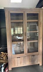 Eikenhouten buffetkast met verstelbare planken, Ophalen, Gebruikt, 100 tot 150 cm, 200 cm of meer