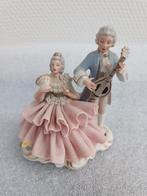 Set of 8 Dresden Lace Porcelain Figurines, Ophalen of Verzenden