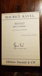 Ravel.  MENUET. Piano solo, Gebruikt, Klassiek, Ophalen of Verzenden, Artiest of Componist