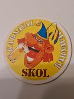 Carnaval Stickers Bier Skoll  - Carnaval, Verzamelen, Biermerken, Ophalen of Verzenden, Gebruikt, Viltje(s), Overige merken