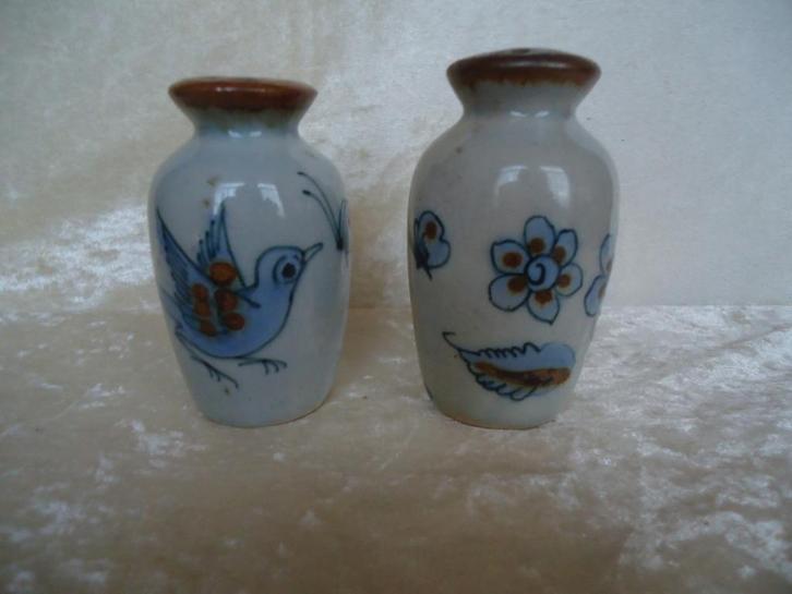 Vintage Tonala handgemaakt aardewerk peper & zoutstel  ''70, Antiek en Kunst, Antiek | Keramiek en Aardewerk, Ophalen of Verzenden
