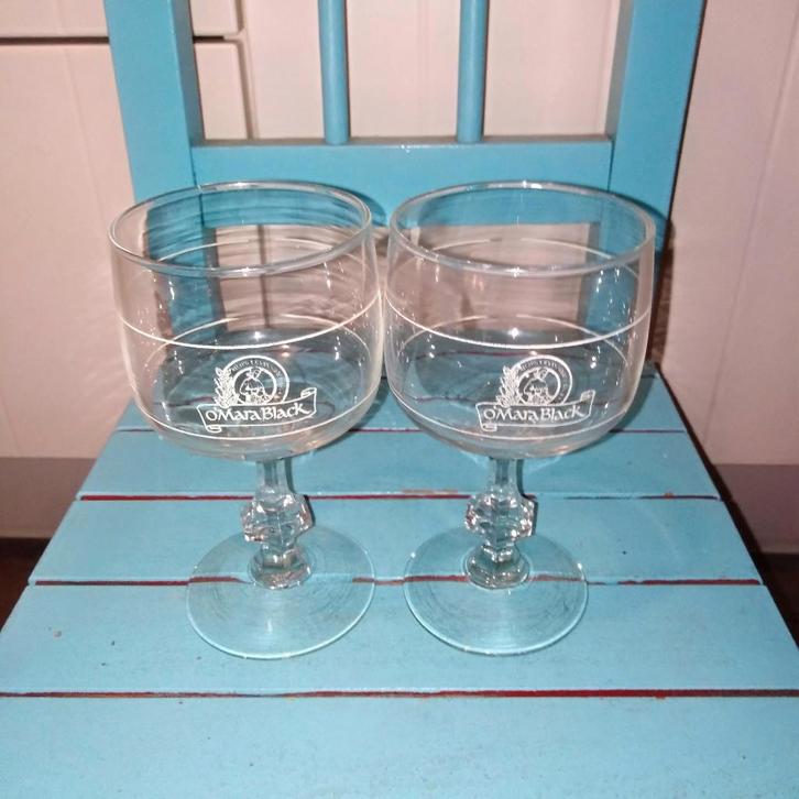 O'Mara Black Irish Coffee glazen creme set van 2 stuks, Huis en Inrichting, Keuken | Servies, Gebruikt, Glas of Glazen, Overige stijlen