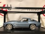 Norev 1:18 Chevrolet Corvette Sting Ray 1963 blauw nieuw, Hobby en Vrije tijd, Modelauto's | 1:18, Nieuw, Ophalen of Verzenden