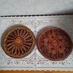 2 Retro vintage raffia onderzetters, Antiek en Kunst, Ophalen of Verzenden