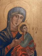 Prachtige orthodoxe icoon Heilige Maagd Maria met kind, Antiek en Kunst, Antiek | Religie, Ophalen of Verzenden