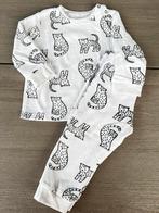 Hema pyjama maat 86/92, wit zwart velours, Nacht- of Onderkleding, Gebruikt, Meisje, Ophalen of Verzenden