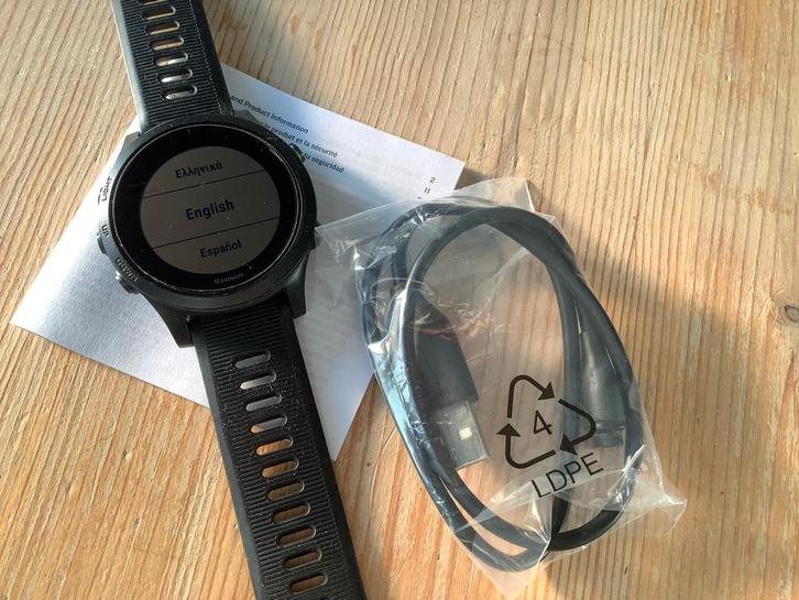 Garmin Forerunner 945, Sieraden, Tassen en Uiterlijk, Sporthorloges, Zo goed als nieuw, Zwart, Afstand, Waterdicht, Ophalen of Verzenden