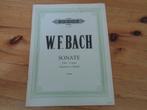 W.f. Bach - sonate f-dur 2 klaviere, Gebruikt, Klassiek, Ophalen of Verzenden, Artiest of Componist