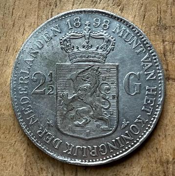 2,5 gulden 1898 Wilhelmina beschikbaar voor biedingen