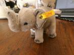 Steiff Eli Olifant - grijze mohair - 11 cm -, Antiek en Kunst, Antiek | Speelgoed, Ophalen of Verzenden