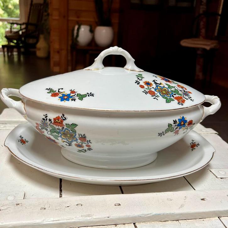 Mooie vintage set van Bohemia Czechoslovakia, Antiek en Kunst, Antiek | Schalen, Ophalen