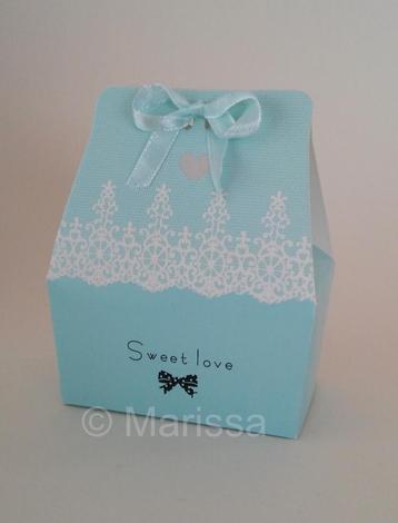 Cadeaudoosje Sweet Love blauw | geboortebedankje jongen beschikbaar voor biedingen