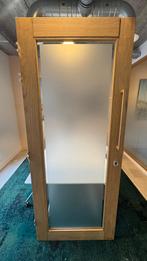 Massief houten deur met frosted glas paneel - Piet Boon, Doe-het-zelf en Verbouw, Deuren en Horren, Ophalen, 80 tot 100 cm, Binnendeur