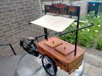 3 ijzeren en 3 houten 0riginele schragen,verkoopkraam en div, Ophalen, Gebruikt