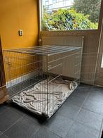 XL Hondenbench - aluminium kleur, Dieren en Toebehoren, Hondenbenches, Ophalen, Zo goed als nieuw