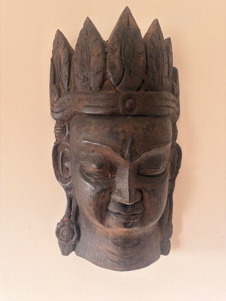 Indiase Masker uit Rajasthan - 41 cm Hoog, Ophalen of Verzenden