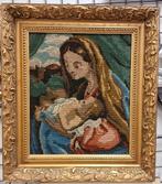 Geborduurd schilderij in mooie lijst - 44 x 50 cm, Ophalen of Verzenden