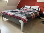 Zilver-grijs bed (twijfelaar) 140x200 Beter Bed, Ophalen, Gebruikt, 140 cm, Twijfelaar